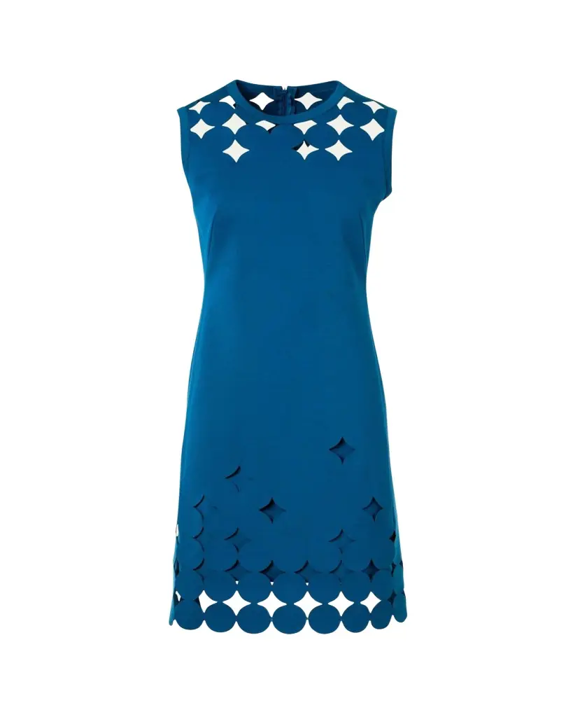 Akris punto Dot Cutout Sleeveless Sheath Dress