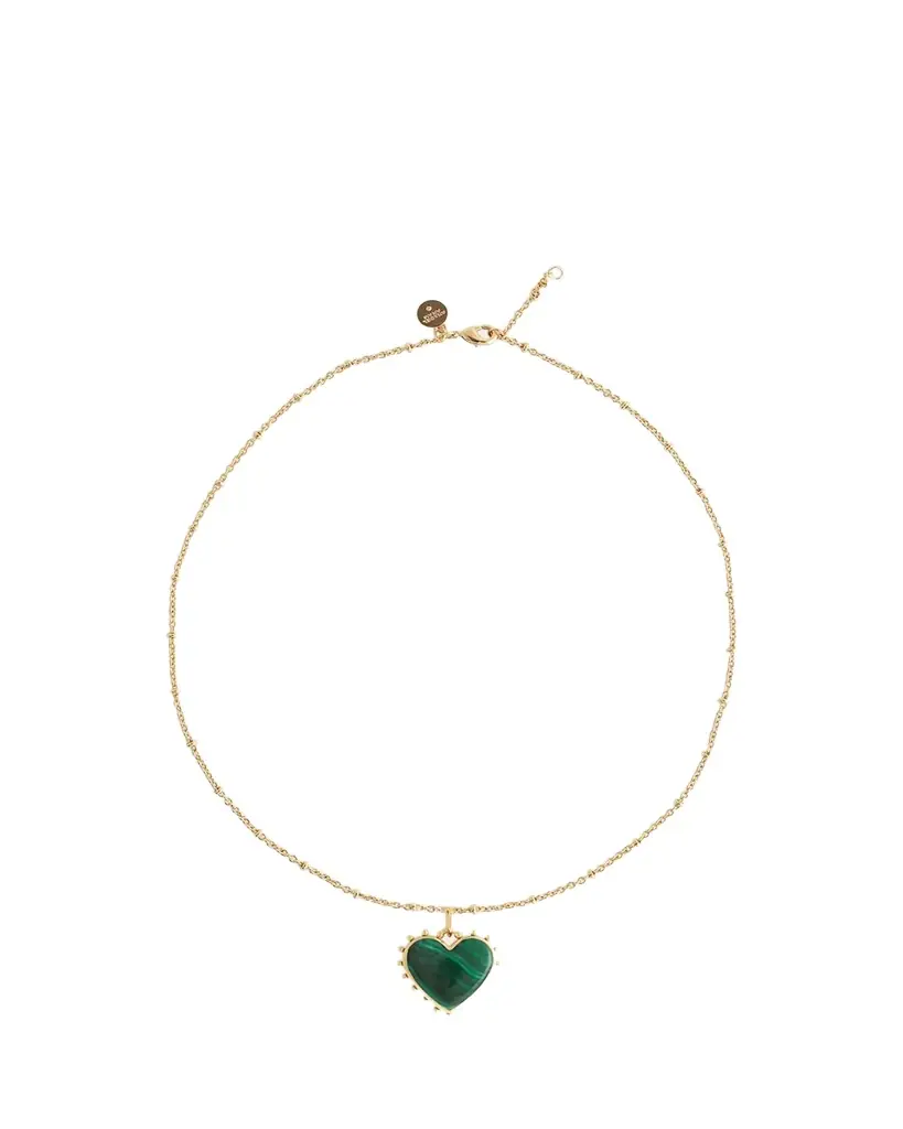 Anabel Aram Jewelry Heart Stone Pendant Necklace