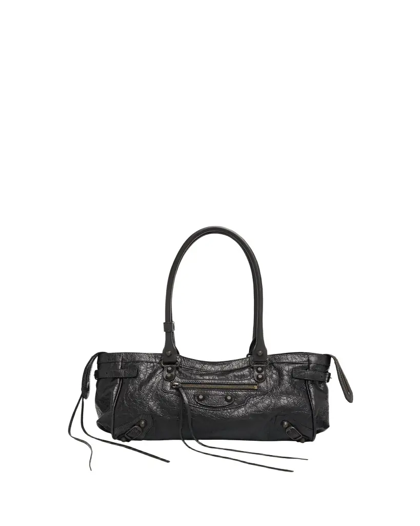 Balenciaga Le City East-West Shoulder Bag in Leather