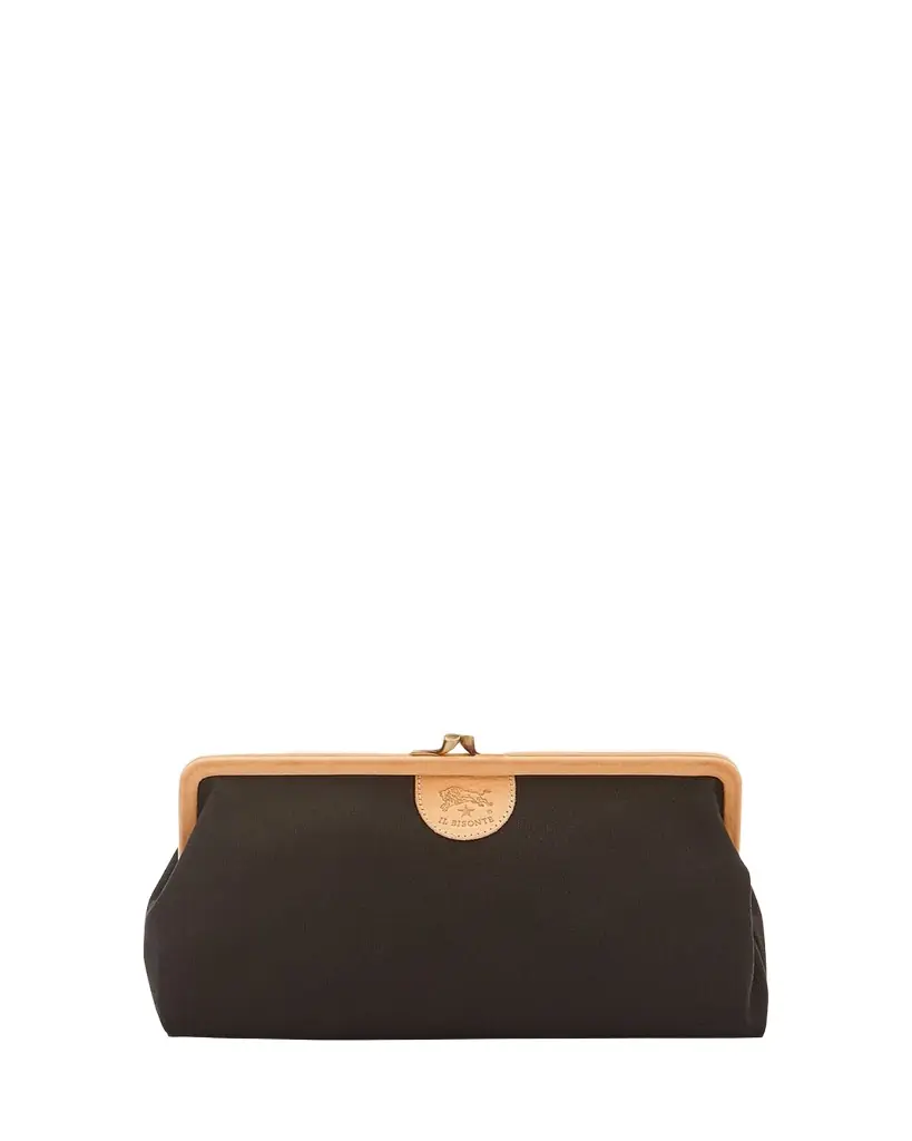 Il Bisonte Manuela Frame Canvas Clutch Bag