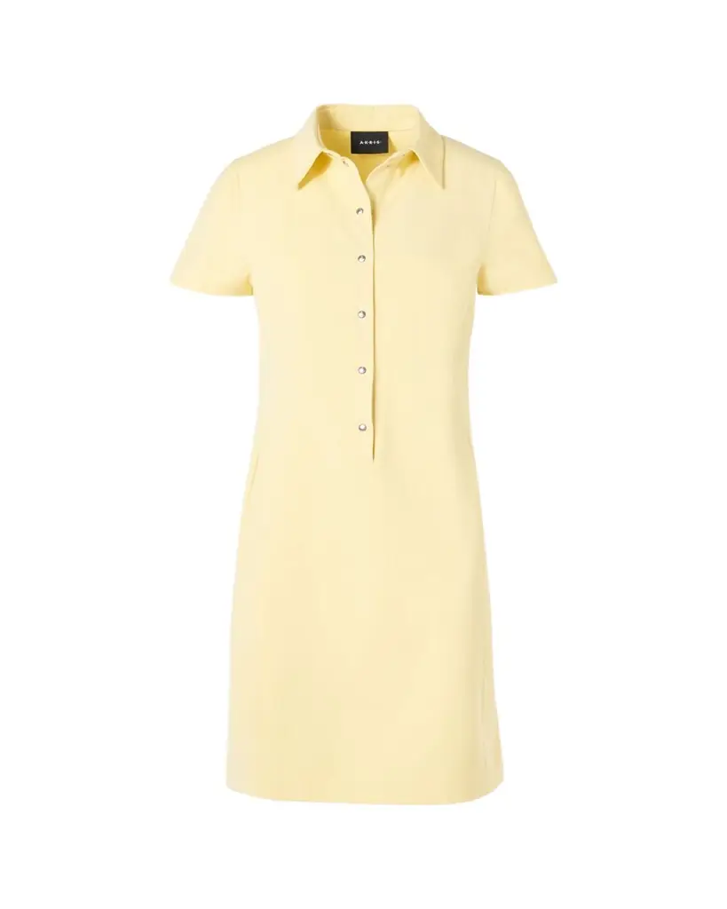 Akris Short-Sleeve Cotton-Silk Polo Dress