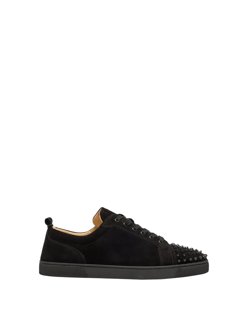 Christian Louboutin Men's Louis Junior Spikes Leather Low-Top Sneakers