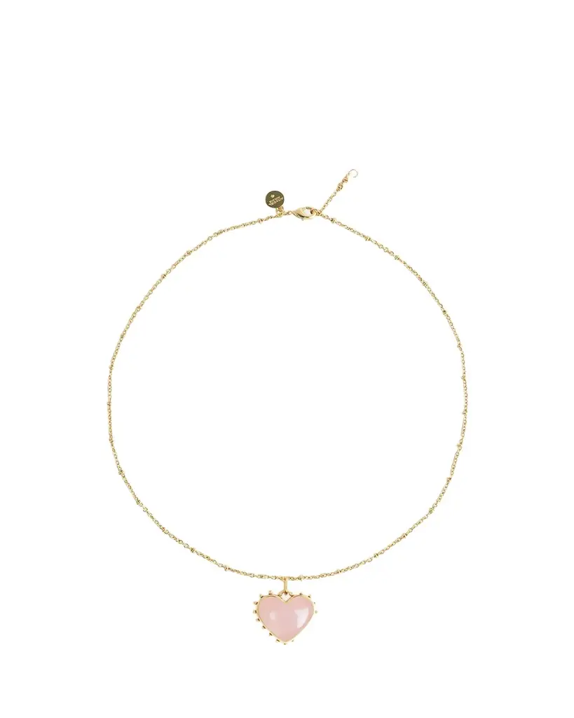 Anabel Aram Jewelry Heart Stone Pendant Necklace