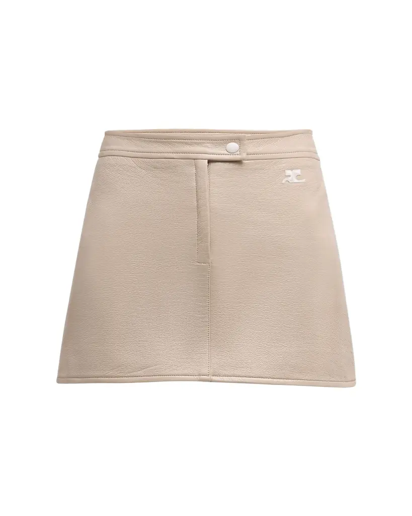 Courreges Reedition Vinyl Mini Skirt