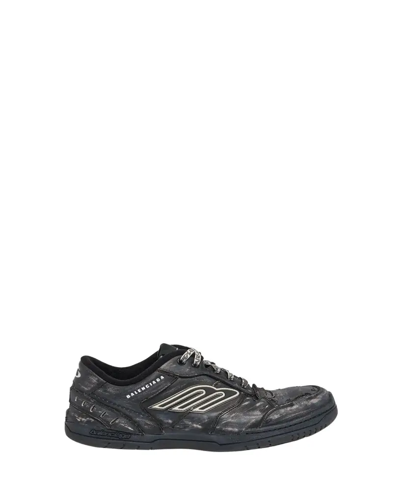 Balenciaga Men's Hamptons Calfskin Low-Top Sneakers