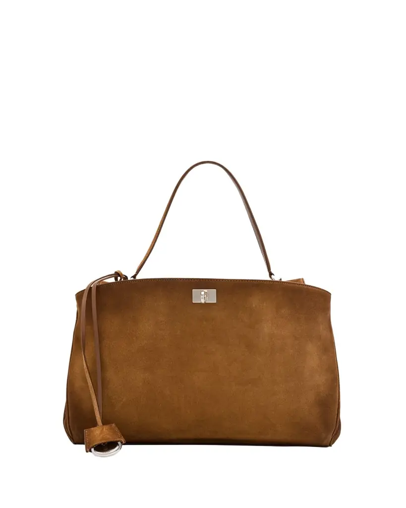 Balenciaga Rodeo Suede Top-Handle Bag