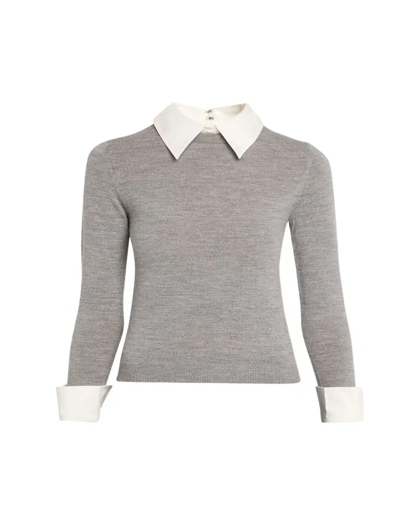 ALICE + OLIVIA Porla Collared Sweater