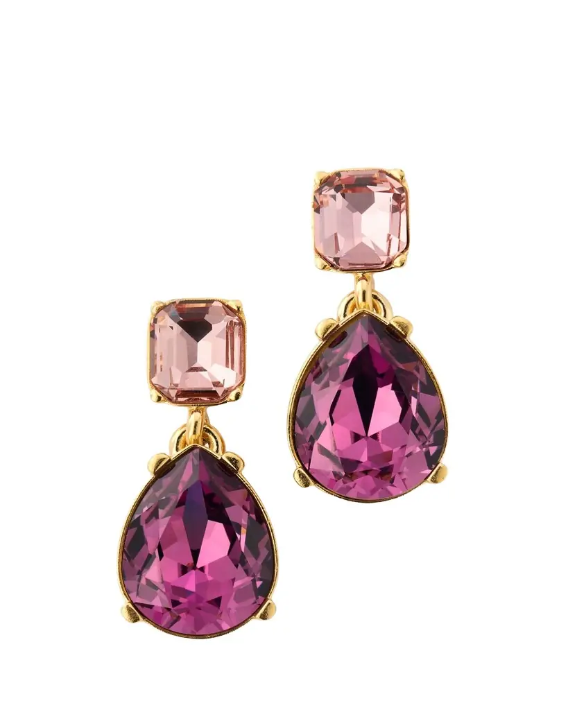 Oscar de la Renta Crystal Drop Earrings
