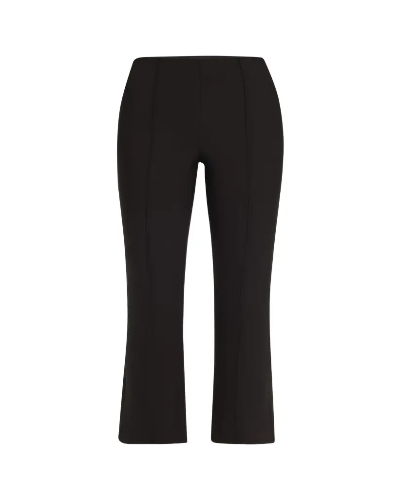 Vince Cropped Flare-Leg Pintuck Pants