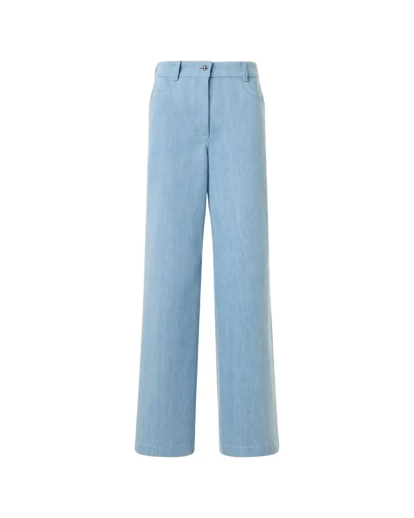 Akris punto Cooper Wide-Leg Denim Pants