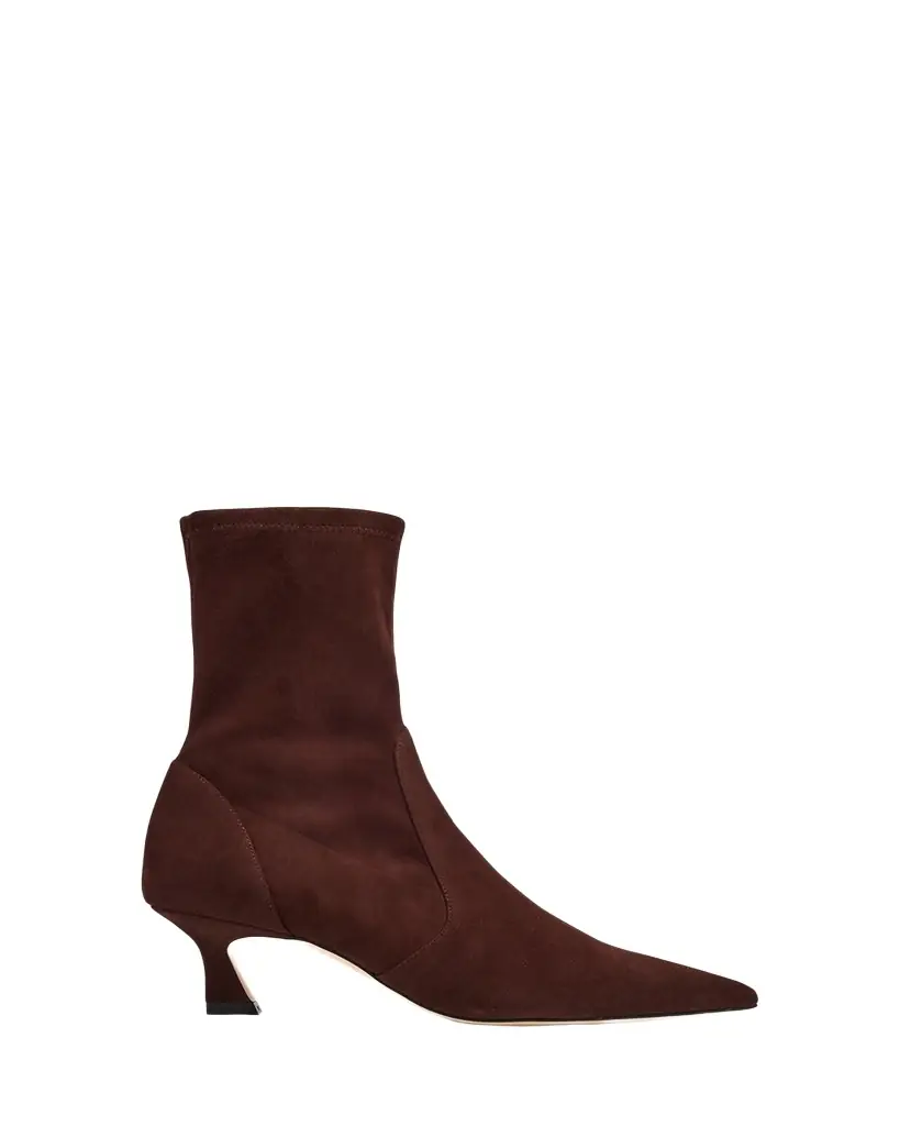 Stuart Weitzman 50mm Vinnie Suede Stretch Booties