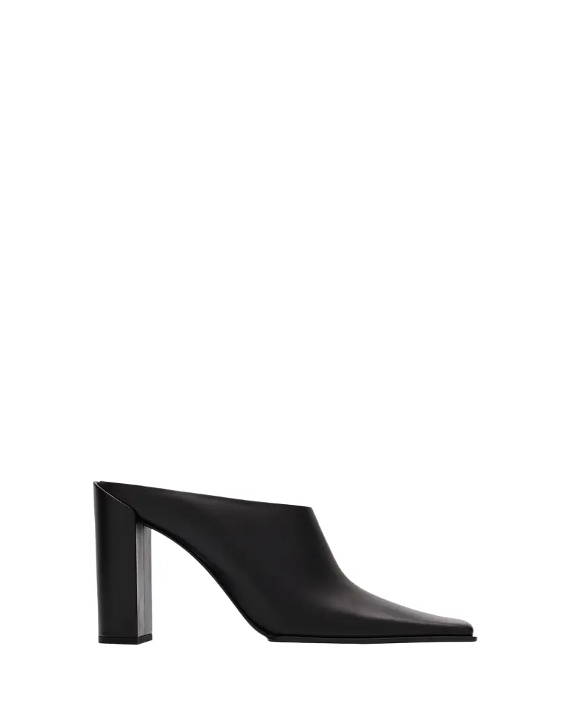 ALAIA Leather Square-Toe Mules