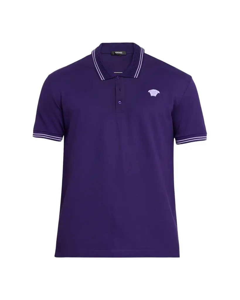 Versace Men's Pop Medusa Tipped Polo Shirt