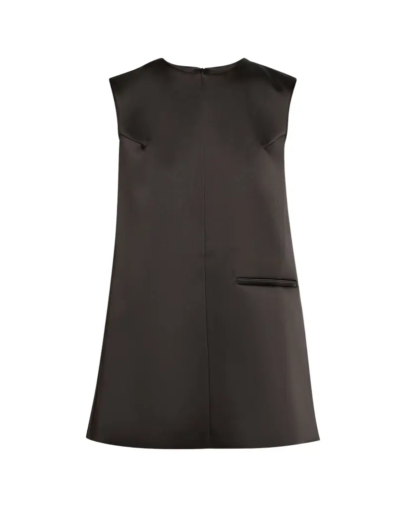 Rohe Sculptural Satin Mini Cape Dress
