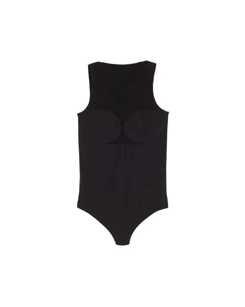 Wolford Corset-Effect Sleeveless Bodysuit with Sheer Panels