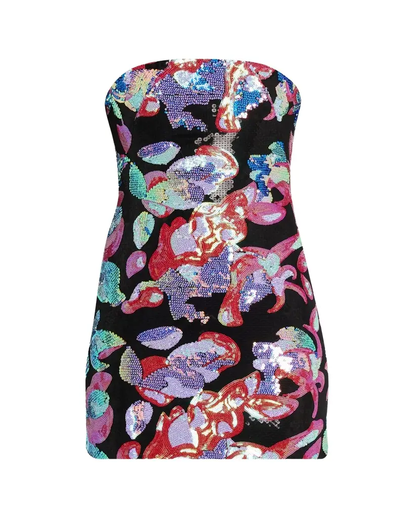16ARLINGTON Stell Sequined Floral Mini Dress
