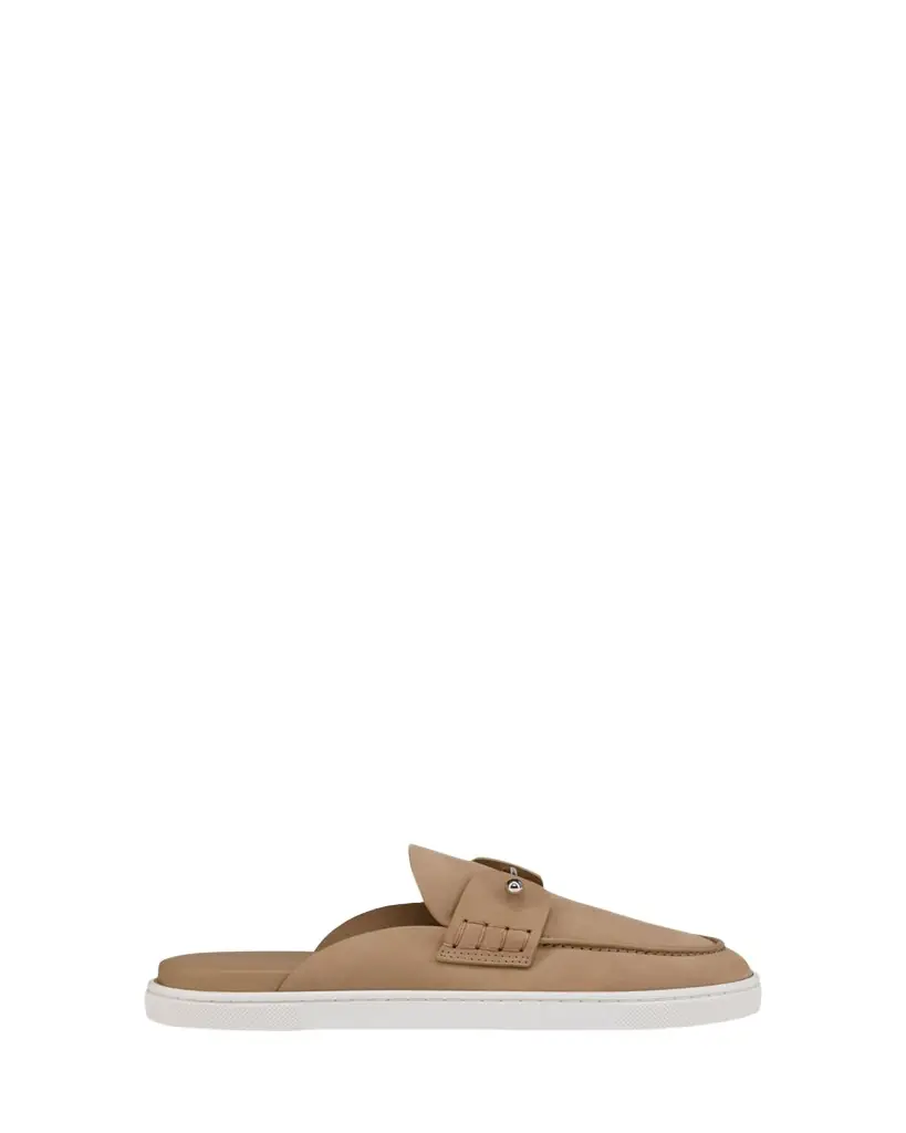 Christian Louboutin Donna Nubuck Leather Boat Shoe Mules