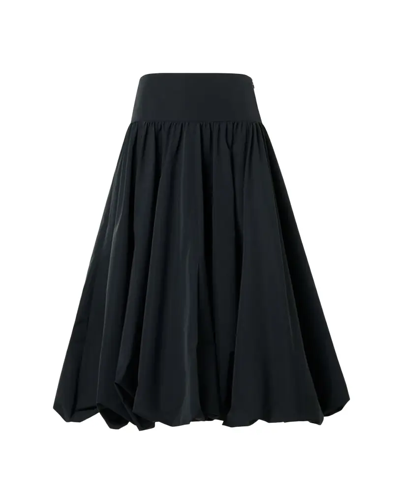 Akris punto Technical Taffeta Midi Bubble Skirt