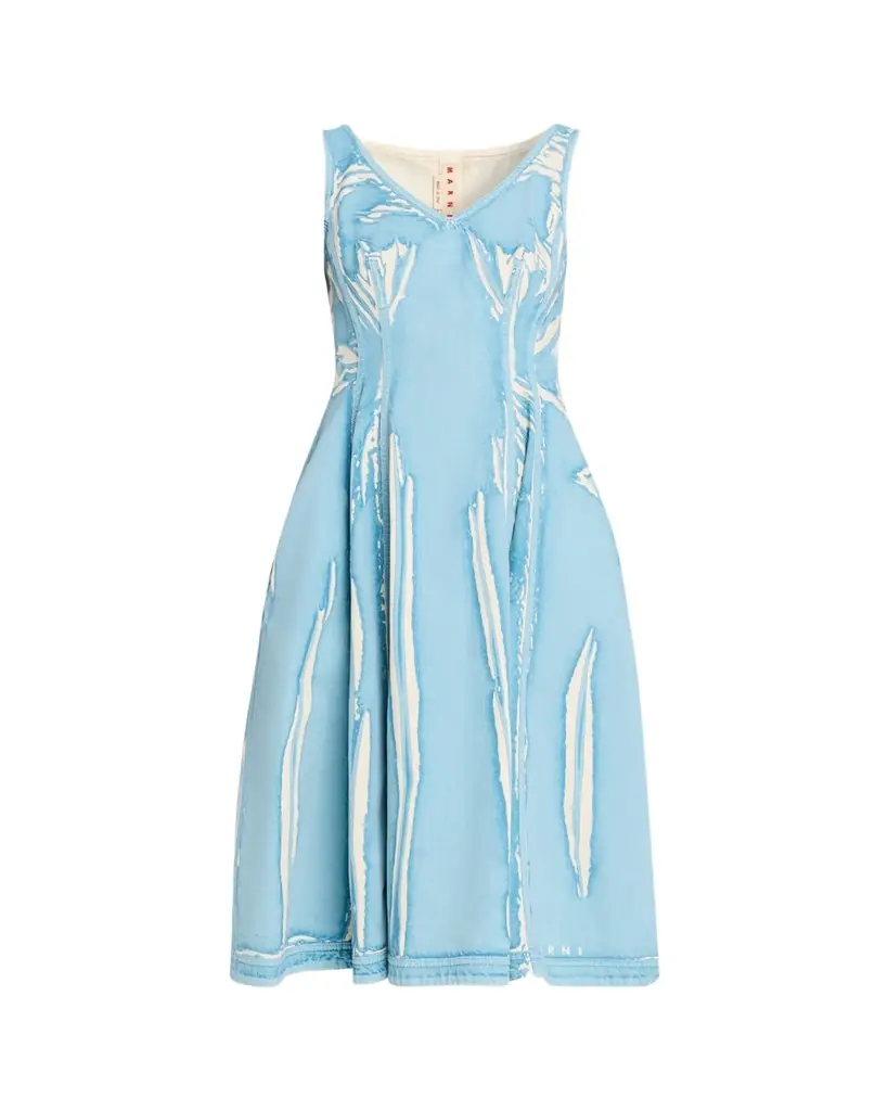 marni sleeveless paneled denim midi dress Denim Dress Marni Midi Dress Marni Sleeveless Paneled Denim Midi Dress  Neiman Marcus