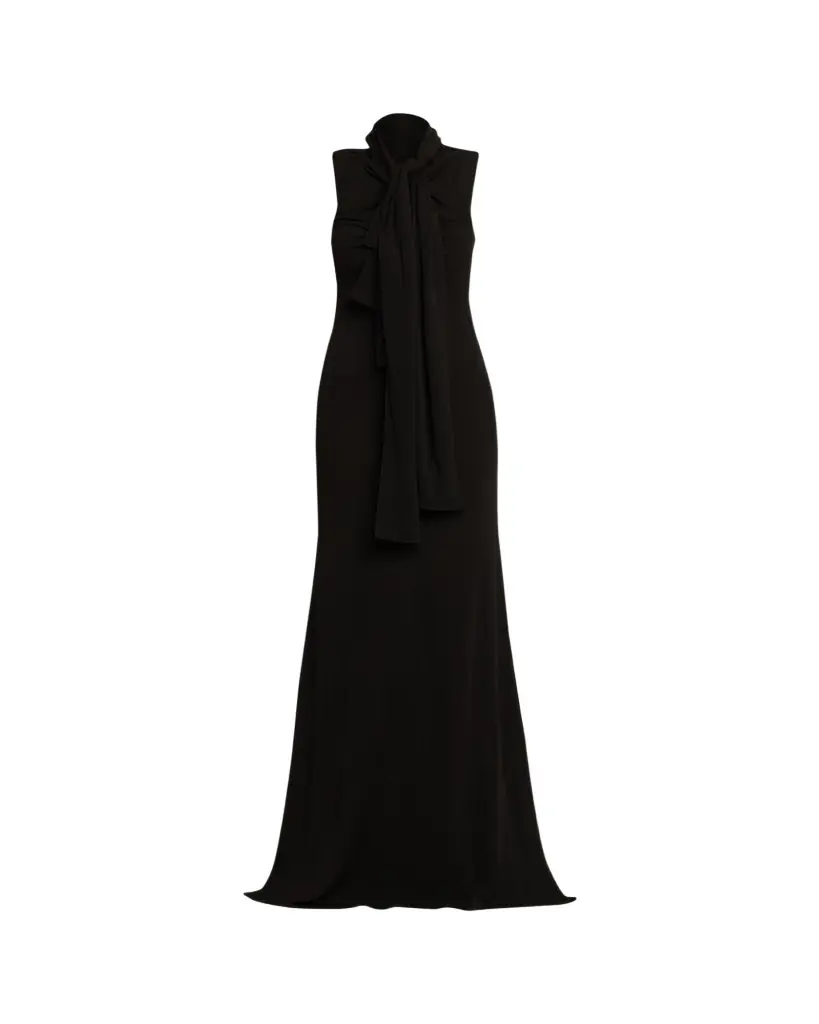 ALAIA Fluid Jersey Bow Dress
