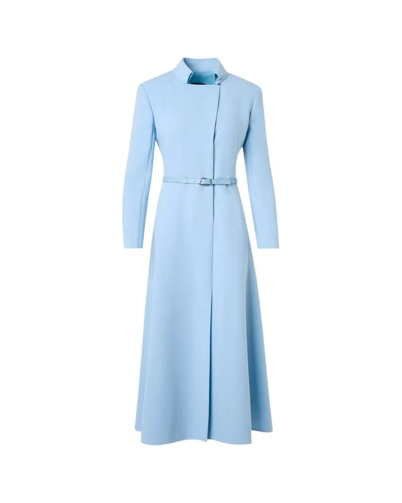 Akris Belted Wool Double-Face Dress