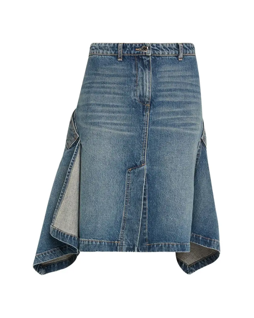 Brandon Maxwell Frankie Denim Handkerchief Skirt - Women's Clothing