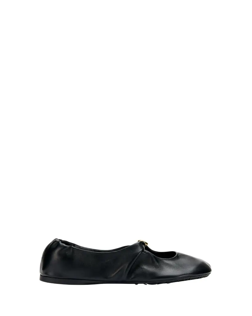 Loewe Pebble Soft Leather Ballerina Flats