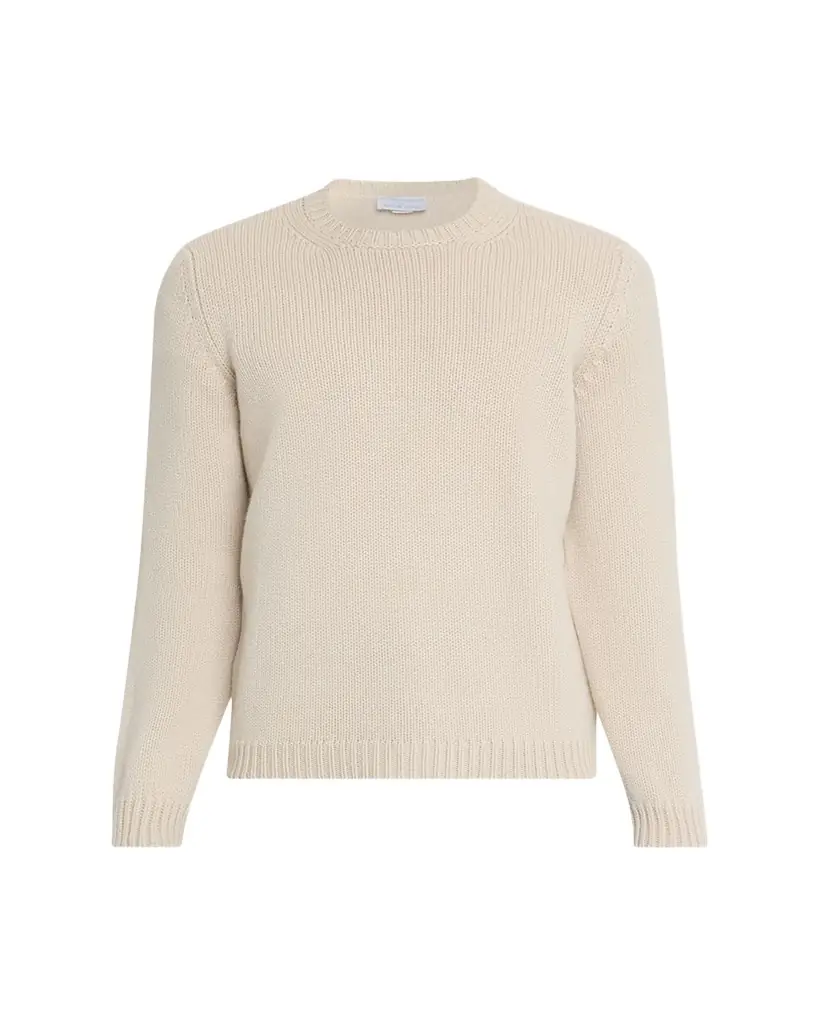 Anderson & Sheppard Men's Plain Knit Cashmere Crewneck Sweater