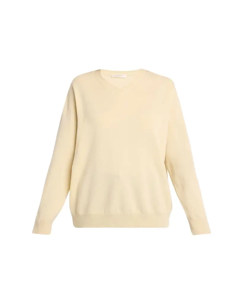 THE ROW Migeia V-Neck Cashmere Sweater