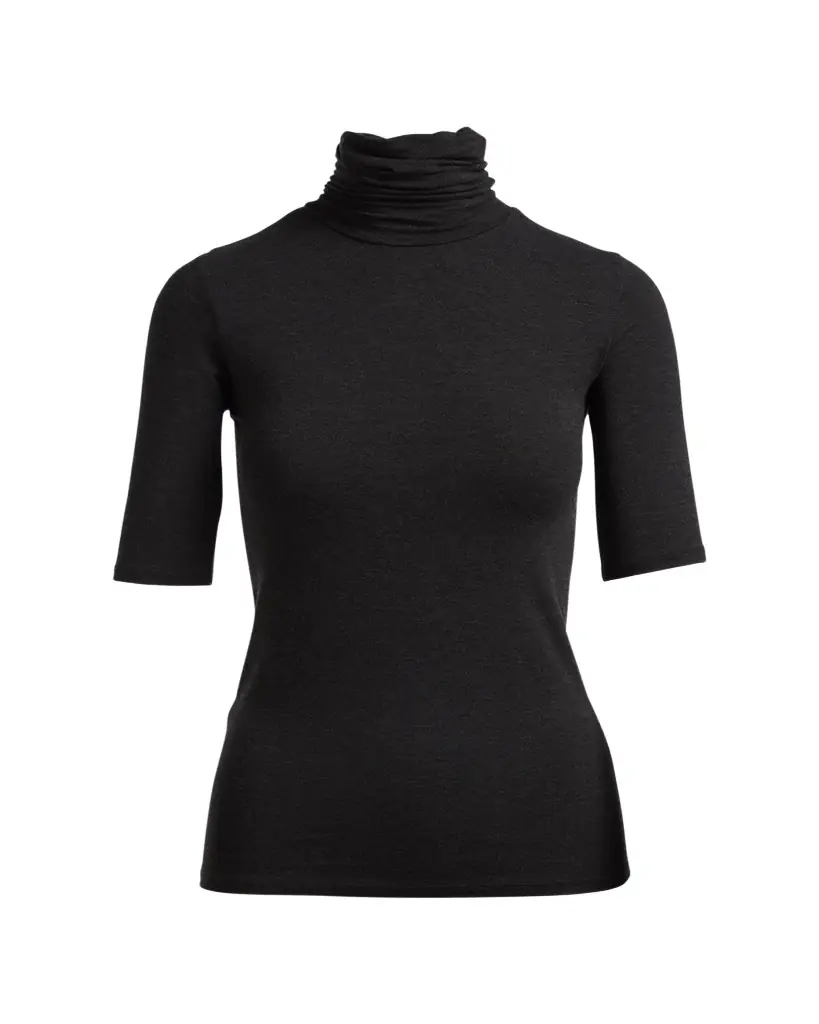Majestic Filatures Soft Touch Half-Sleeve Turtleneck