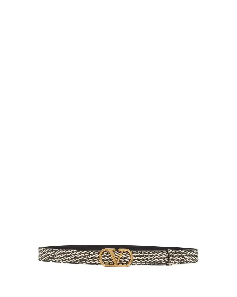 Valentino Garavani VLogo Signature Python Belt, 30mm - Women's Accessories