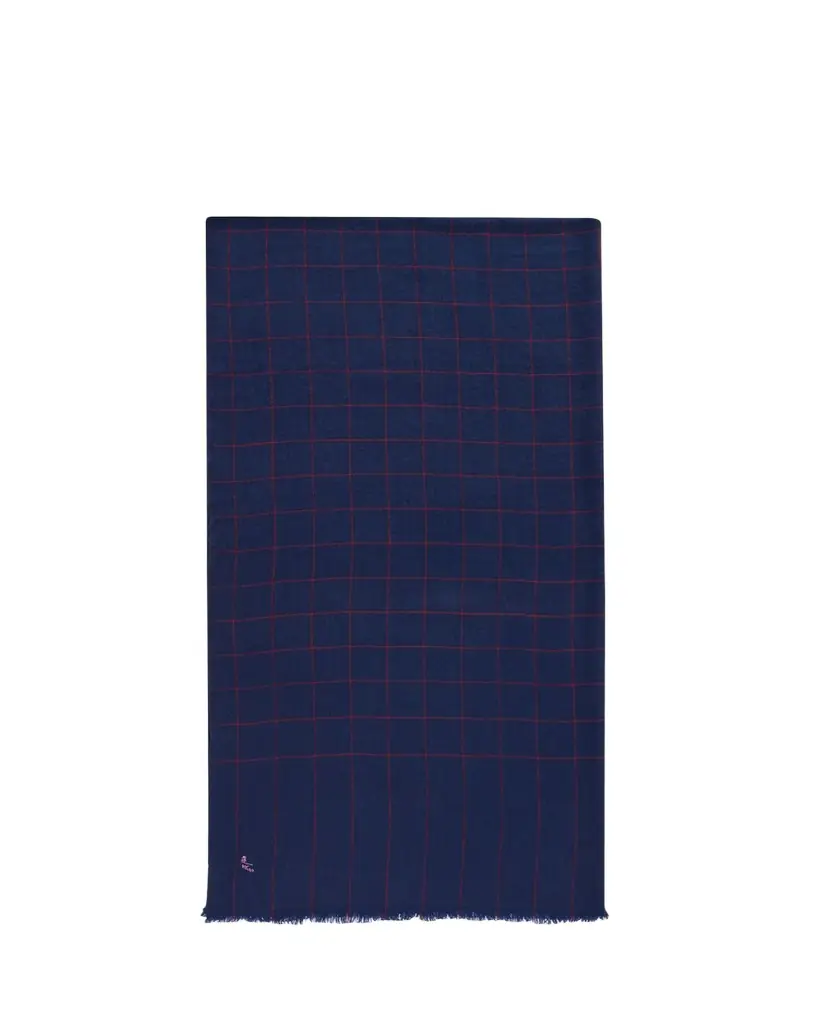 Anderson & Sheppard Men's Hairline Windowpane Check Cashmere Scarf