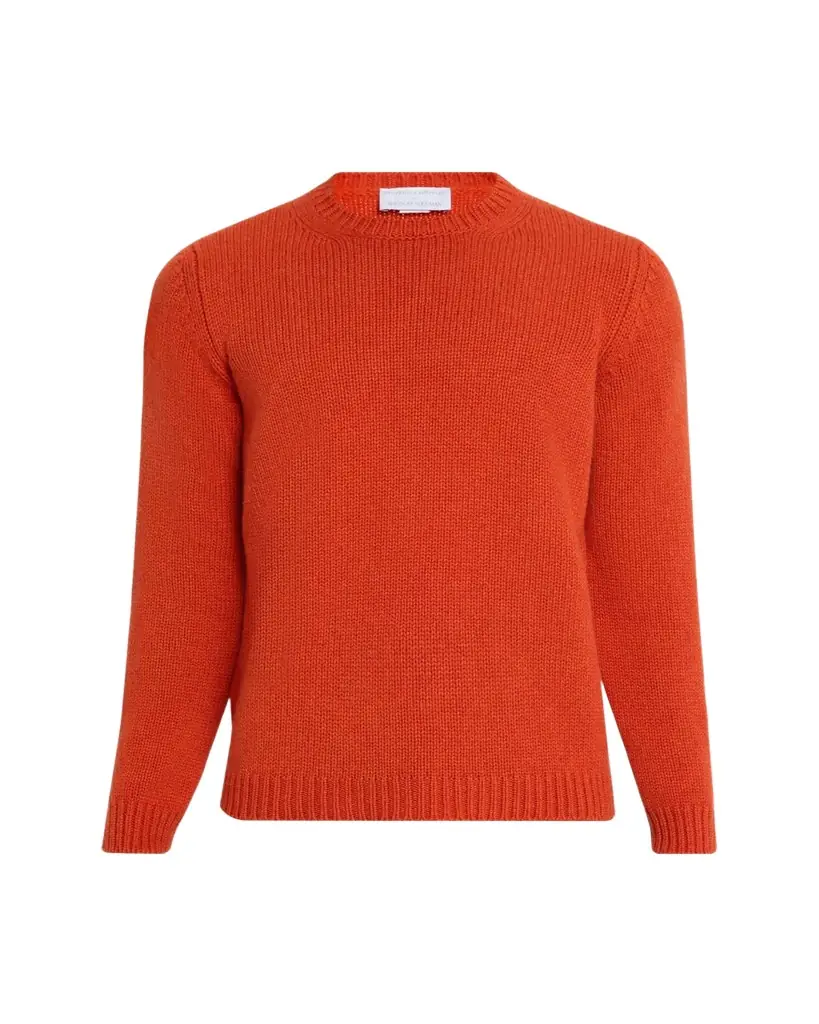 Anderson & Sheppard Men's Plain Knit Cashmere Crewneck Sweater