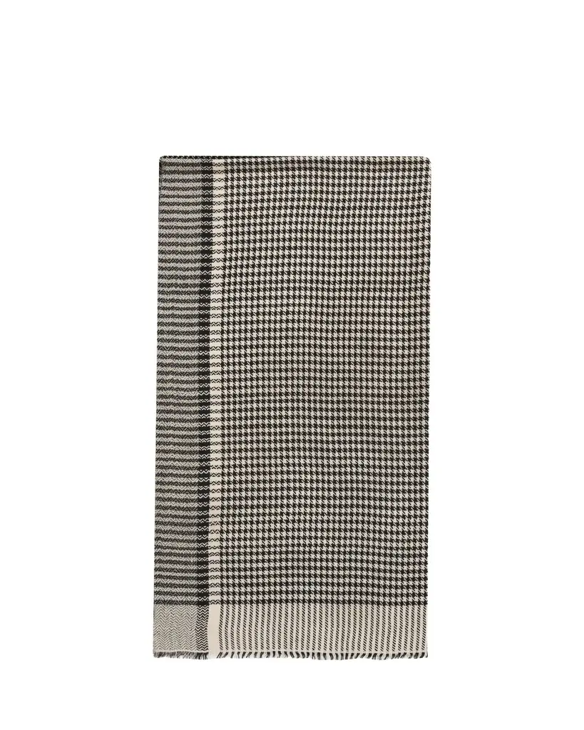 Anderson & Sheppard Men's Handwoven Houndstooth Cashmere Scarf