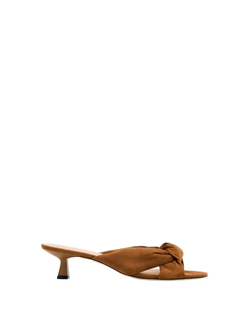 Stuart Weitzman 50mm Soplaya Suede Mule Sandals