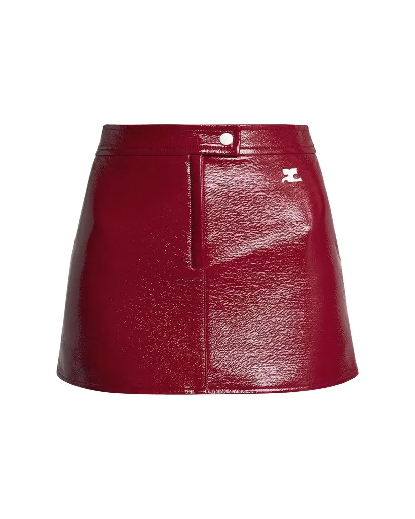 Courreges Reedition Vinyl Mini Skirt