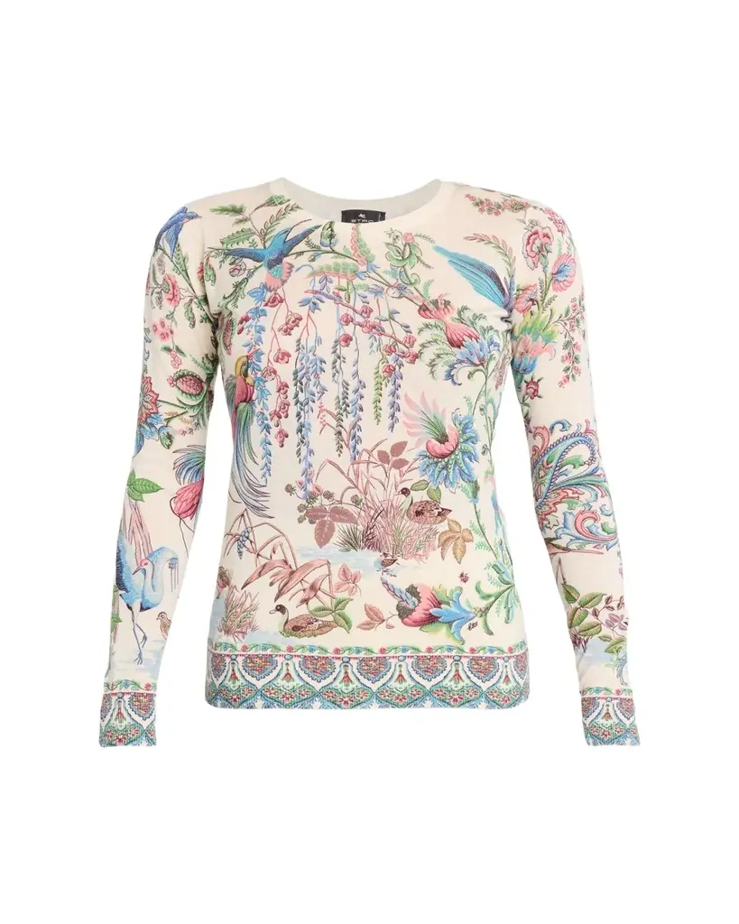 Etro Flora and Fauna Silk Cashmere Sweater