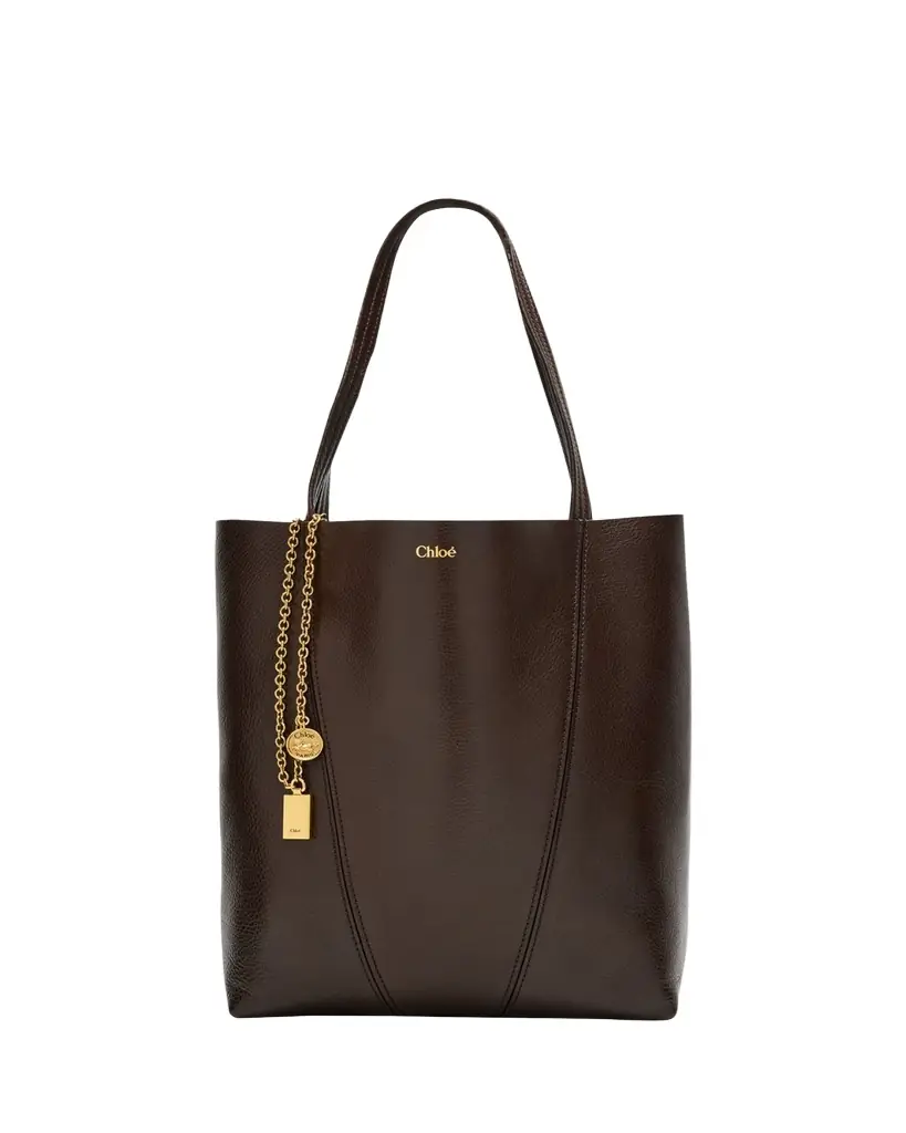 Chloe Spin Medium Tote Bag in Leather