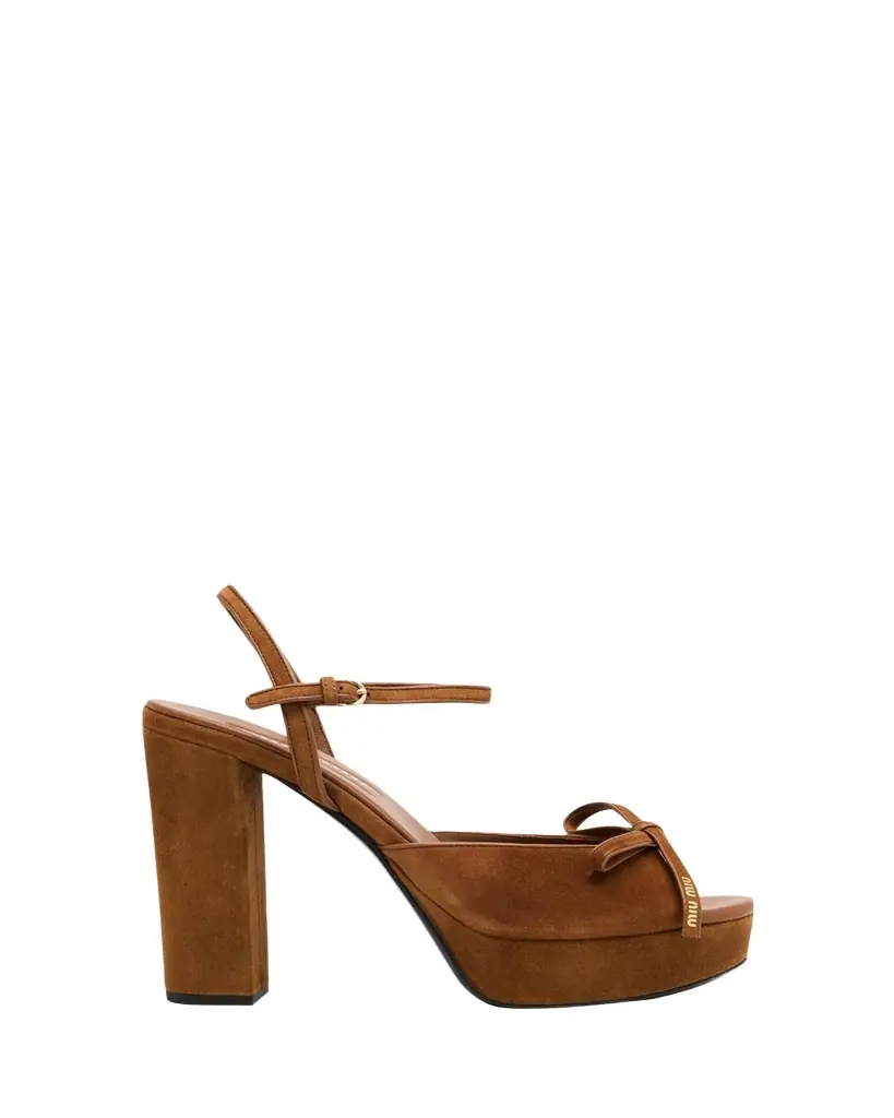 Miu Miu 110mm Calzature Suede Platform Sandals