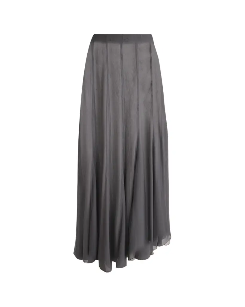 Chloe Paneled Sheer Silk Maxi Skirt