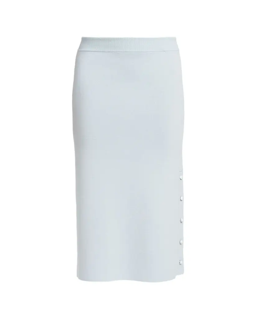 Jil Sander Button-Hem Wool Knit Midi Skirt