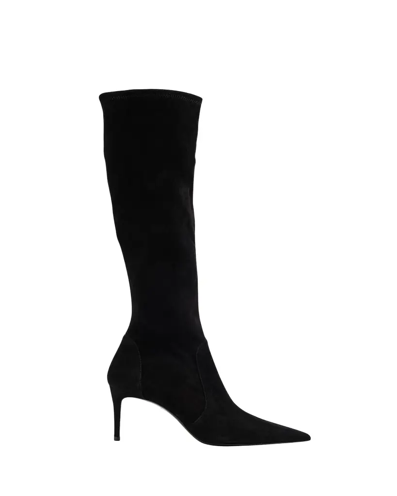 Stuart Weitzman Stuart Power Suede Stiletto Knee Boots