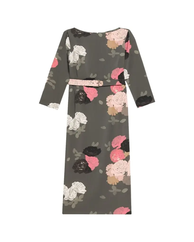 BERNADETTE Luce Floral-Print Belted Midi Dress