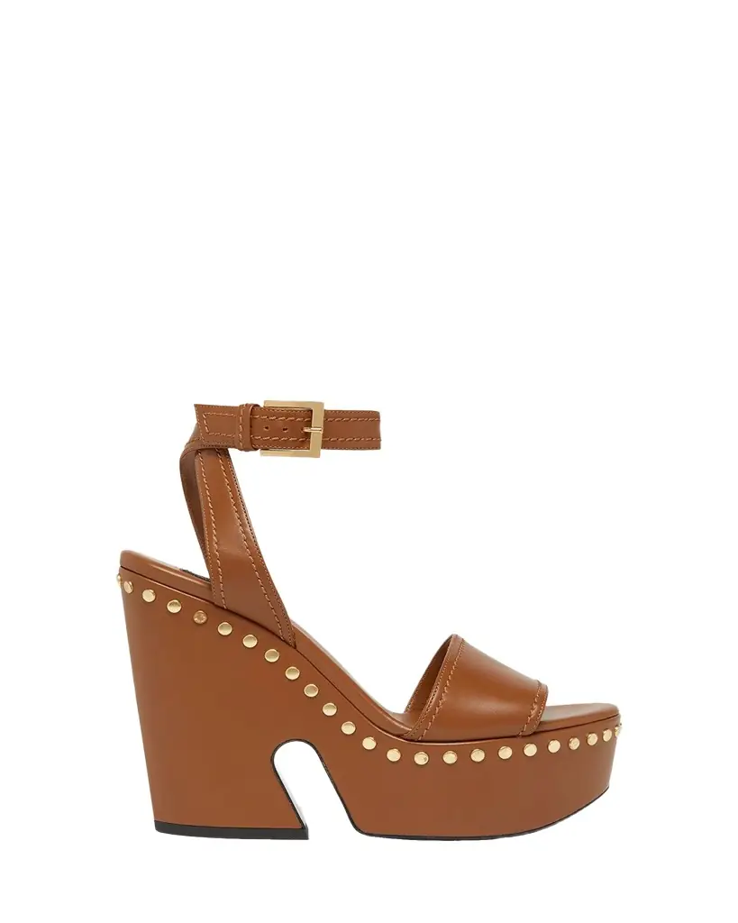 Givenchy 95mm Platform Leather Clog Sandals