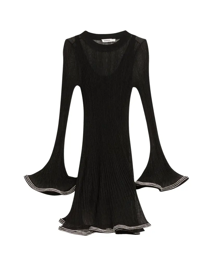 SIMKHAI Zelda Embellished Knit Mini Dress