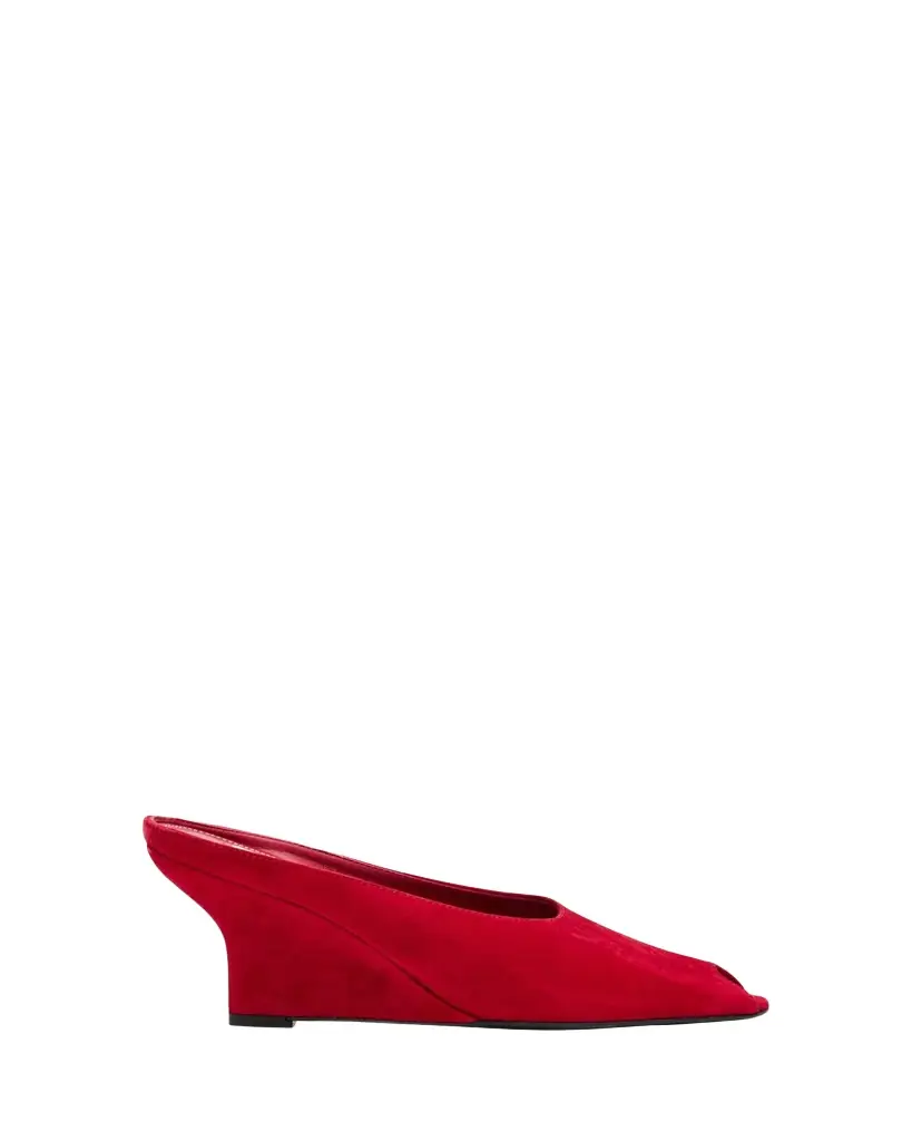 Toteme Velvet Peep-Toe Mules - Women's Shoes