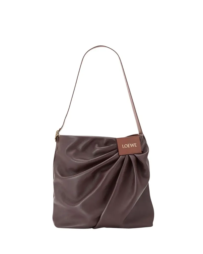 Loewe Pleated Tote Bag in Leather