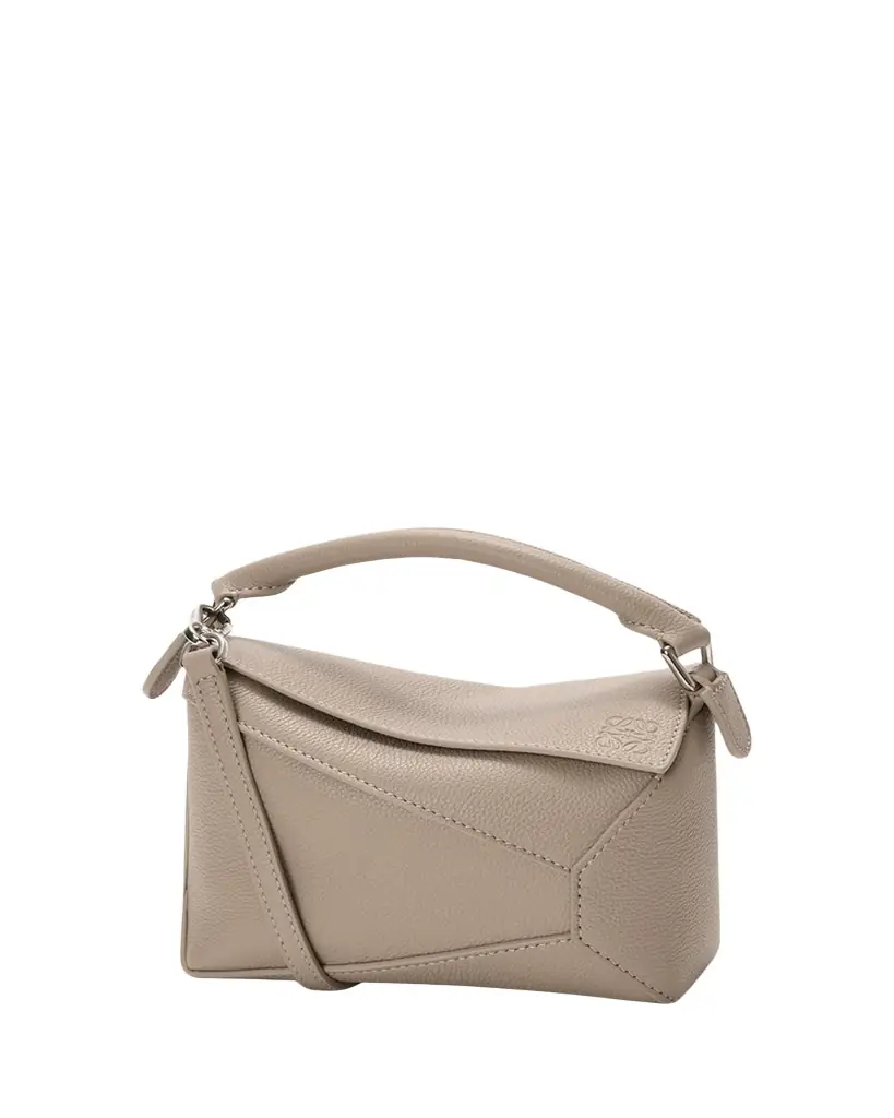 Loewe Puzzle Edge Mini Top-Handle Bag in Grain Leather
