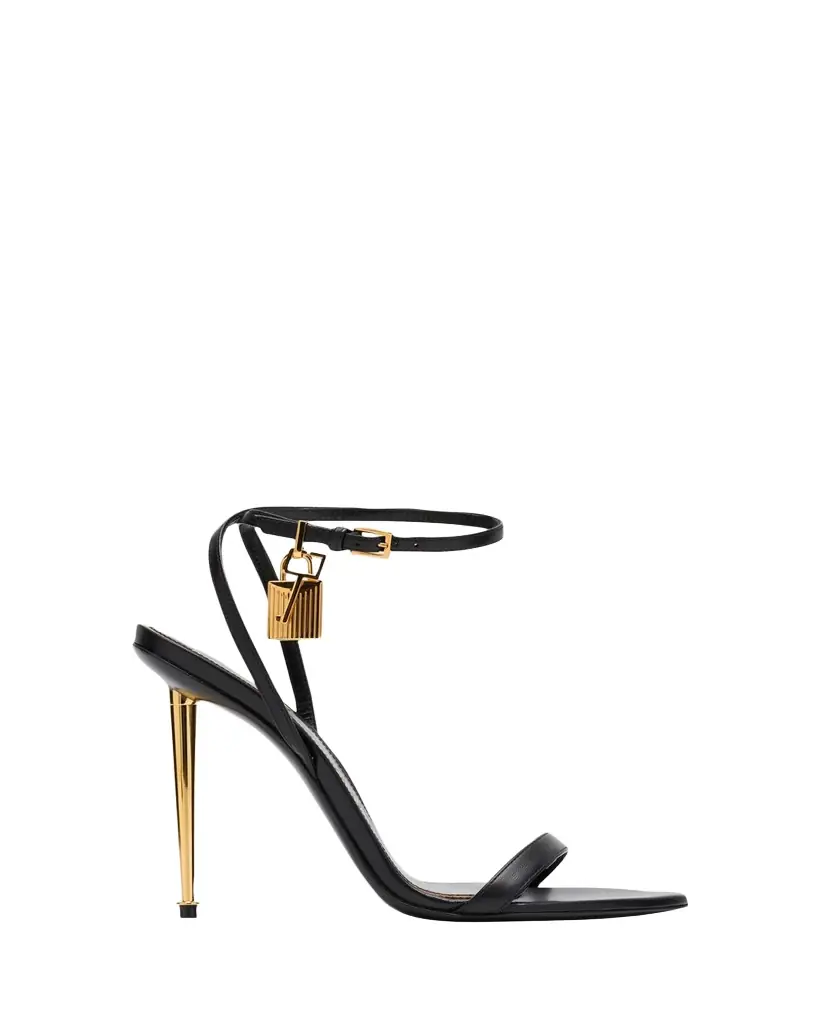 TOM FORD 105mm Lock Goatskin Leather Sandals