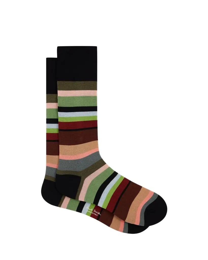 Paul Smith Men's Marek Color-Block Cotton Crew Socks